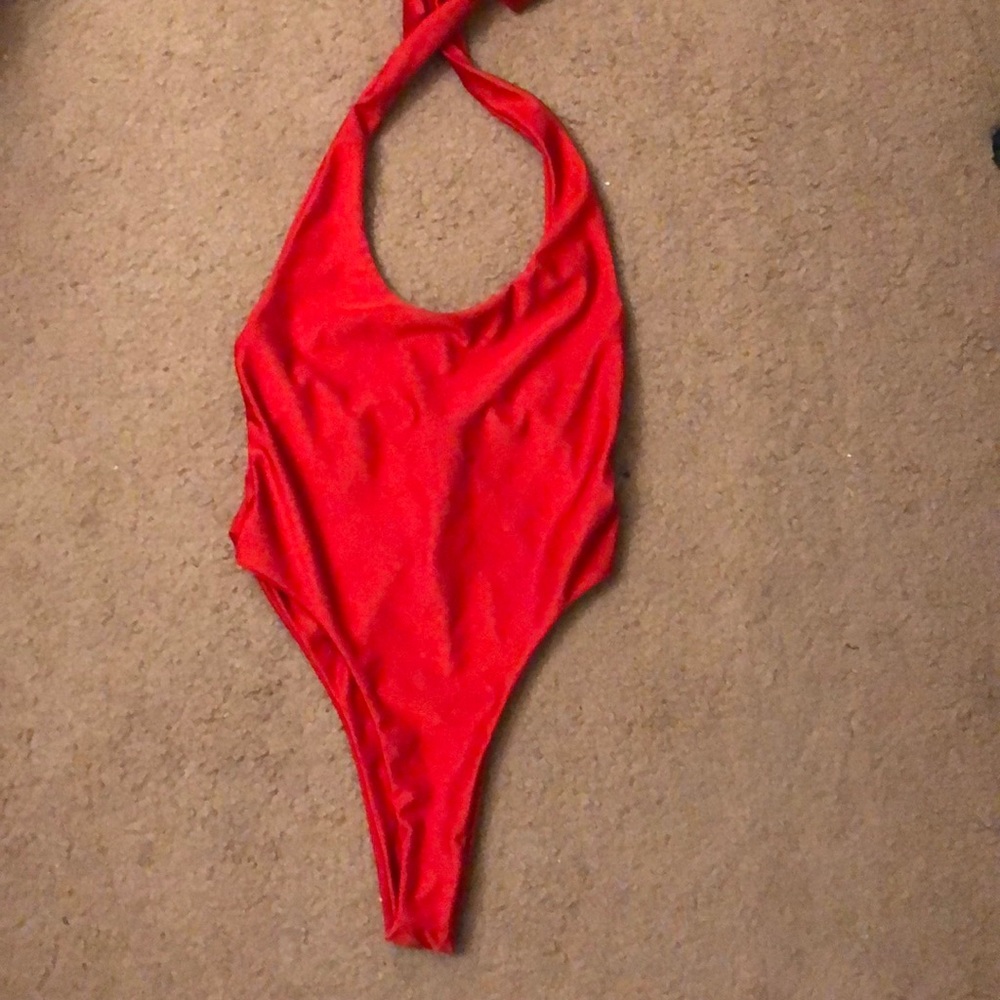 Red One Piece Bathing suit